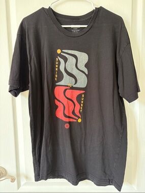 Stance Black Short Sleeve Tee with Red, Gray & Yellow Graphic